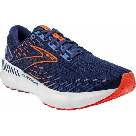 brooks glycerin gts 20 mens running shoes blue 29684974190800