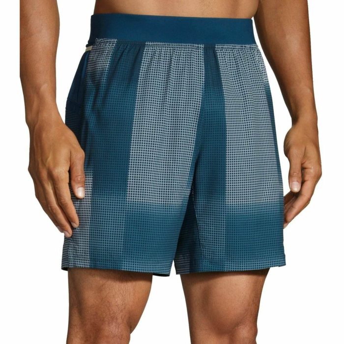 brooks sherpa 5 inch mens running shorts blue 30488637014224