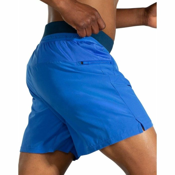 brooks sherpa 7 inch mens 2 in 1 running shorts blue 37319683277008