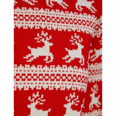 christmas leaping reindeer print womens christmas jumper red 29615356084432