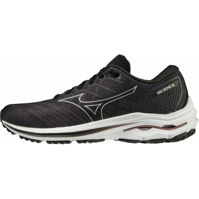 mizuno wave inspire 18 wide fit d womens running shoes black 30487536238800