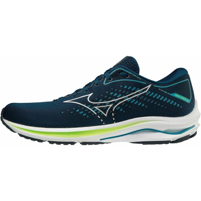 mizuno wave rider 25 mens running shoes blue 30314914513104