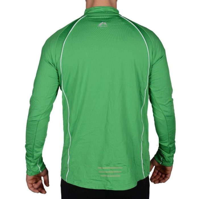 more mile alaska mens half zip thermal running top green 28802884174032