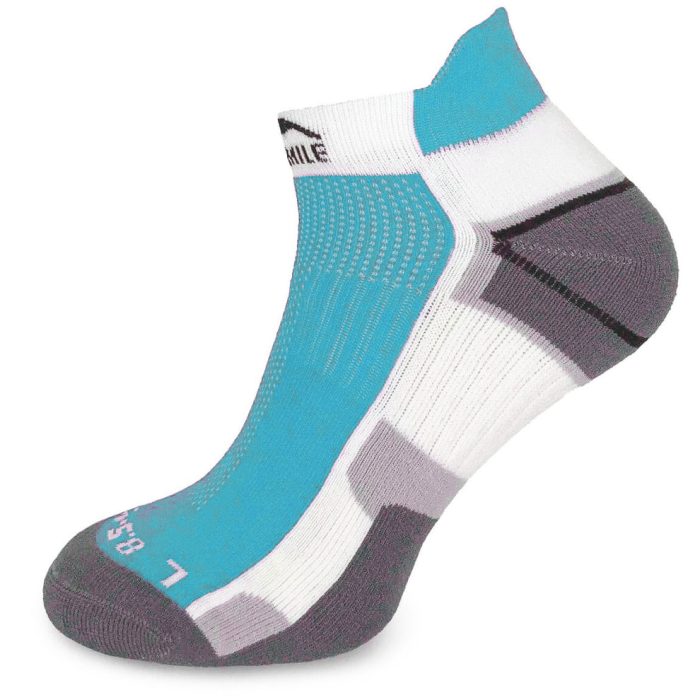 more mile miami running socklet lightblue