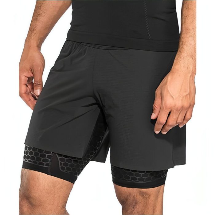 salomon exo twinskin mens 2 in 1 running shorts black 28548217897168