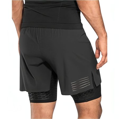 salomon exo twinskin mens 2 in 1 running shorts black 28548217929936