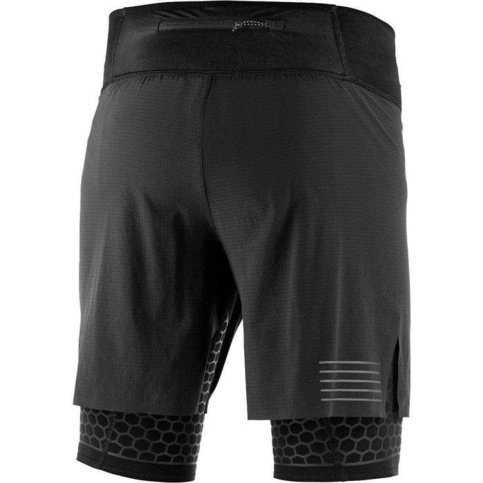 salomon exo twinskin mens 2 in 1 running shorts black 29685068988624