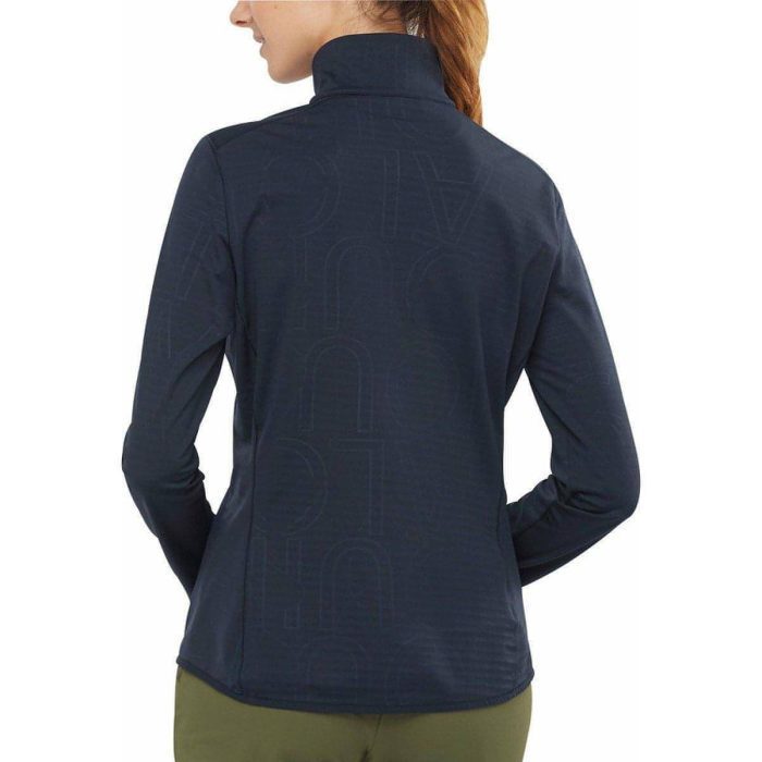 salomon outrack half zip long sleeve womens running top navy 29293785612496