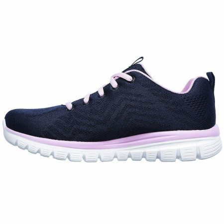 skechers graceful womens training shoes navy 30201489883344