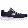 skechers graceful womens training shoes navy 30201489981648