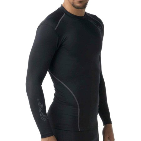 sub sports dual 2 0 long sleeve mens compression top black 29731528736976