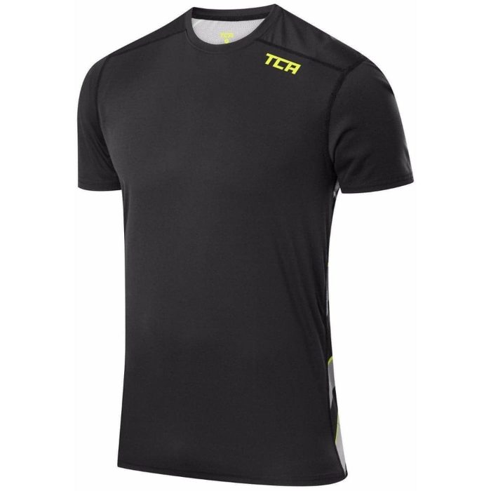 tca speedmesh short sleeve mens running top black 28812149096656