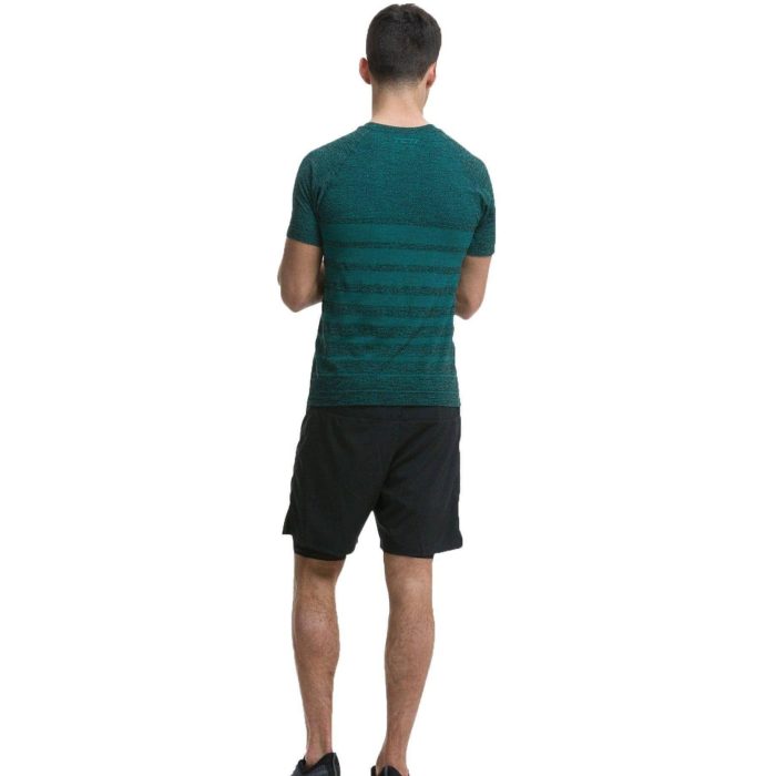 tca superknit engineered short sleeve mens running top green 28811677925584