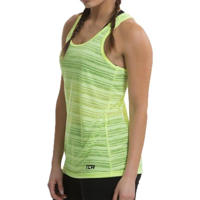 tca ultralite womens running vest tank top yellow 28812201984208