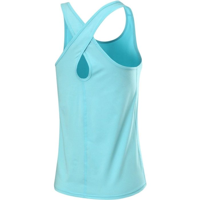 tca vista cross back womens running vest tank top blue 28811686314192