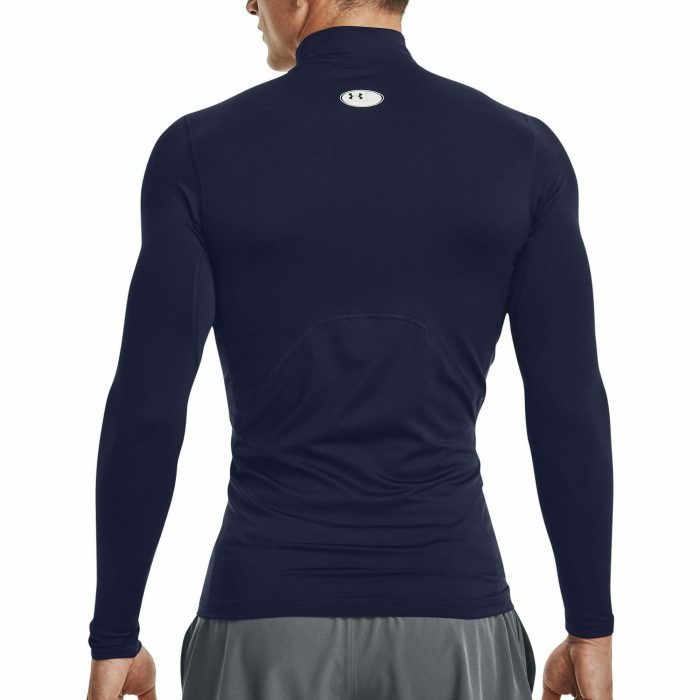 under armour coldgear compression mock long sleeve mens training top navy 37435533820112