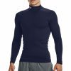 under armour coldgear compression mock long sleeve mens training top navy 37435533885648