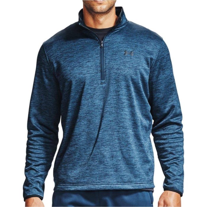 under armour half zip fleece long sleeve mens training top navy 28557658849488