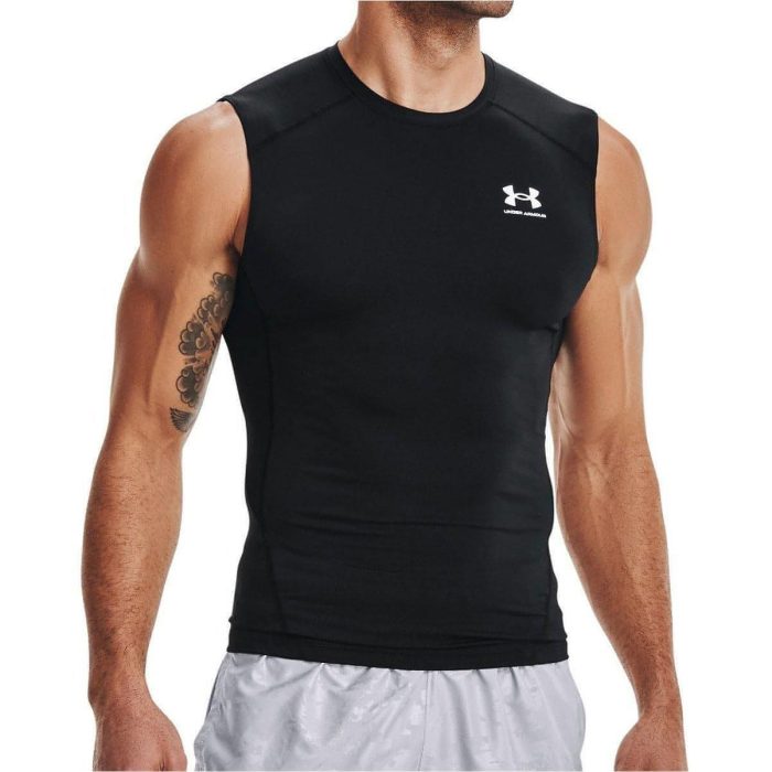 under armour heatgear armour mens sleeveless compression top black 28552728510672