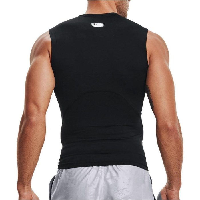 under armour heatgear armour mens sleeveless compression top black 28552728543440