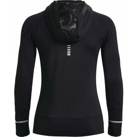 under armour outrun the cold half zip long sleeve womens running top black 37445725094096