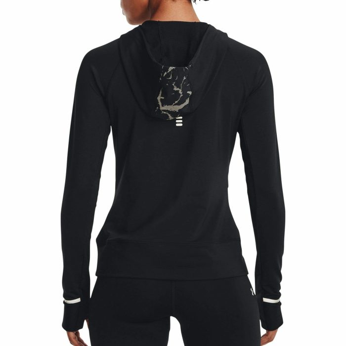 under armour outrun the cold half zip long sleeve womens running top black 37445725847760