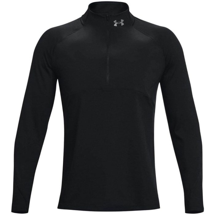 under armour qualifier run 2 0 half zip long sleeve mens running top black 29679978348752