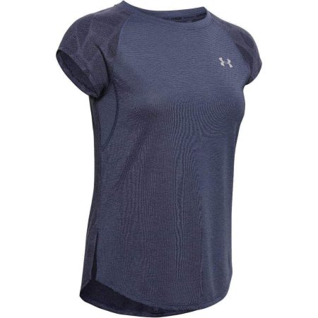 under armour streaker 2 0 shift short sleeve womens running top blue 28551114260688