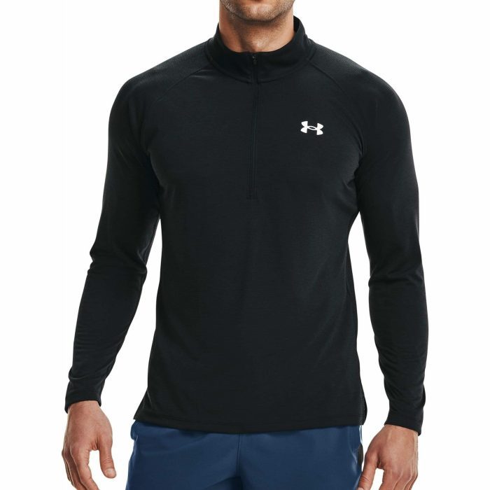 under armour streaker half zip long sleeve mens running top black 37447003439312