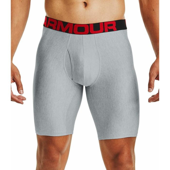 under armour tech 9 inch 2 pack mens boxer jock grey 37439229919440