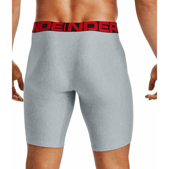 under armour tech 9 inch 2 pack mens boxer jock grey 37439229984976