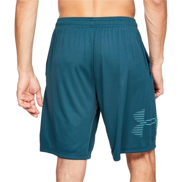 under armour tech graphic mens training shorts green 29494833971408