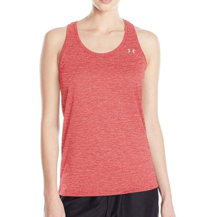 under armour tech twist womens training vest tank top red 28827784216784